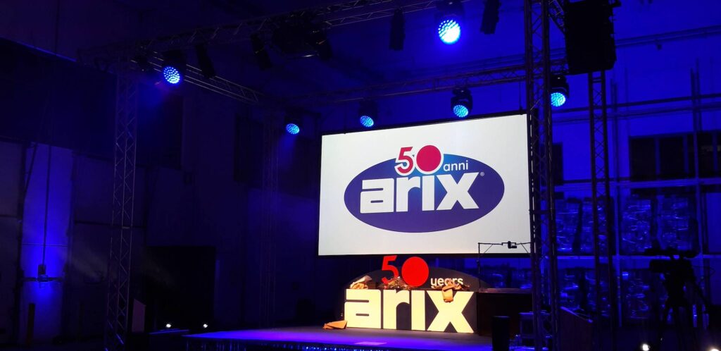 50° Arix, progetto evento, allestimenti strutture audio luci e video